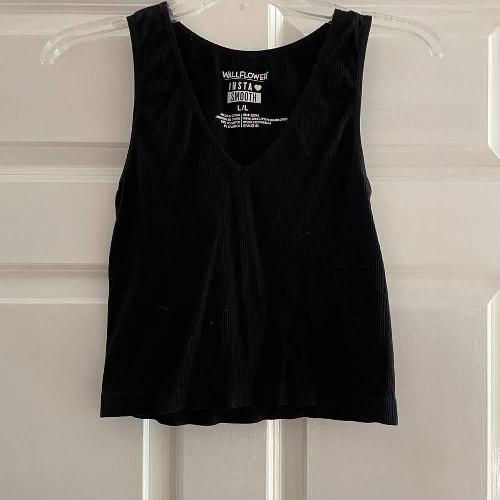 Wallflower Black V-Neck Tank Top